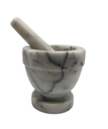 Vintage white marble mortar &amp; pestle - $19.99