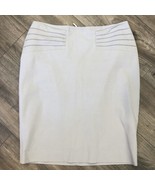 Alfani Women&#39;s Skirt Light Gray Size 8 Pencil Stretch Back Zip Pleat Detail - £11.00 GBP
