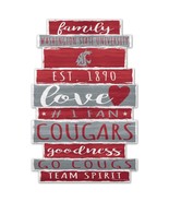 Washington State Cougars Sign 11x17 Wood Family Word - $65.94 CAD