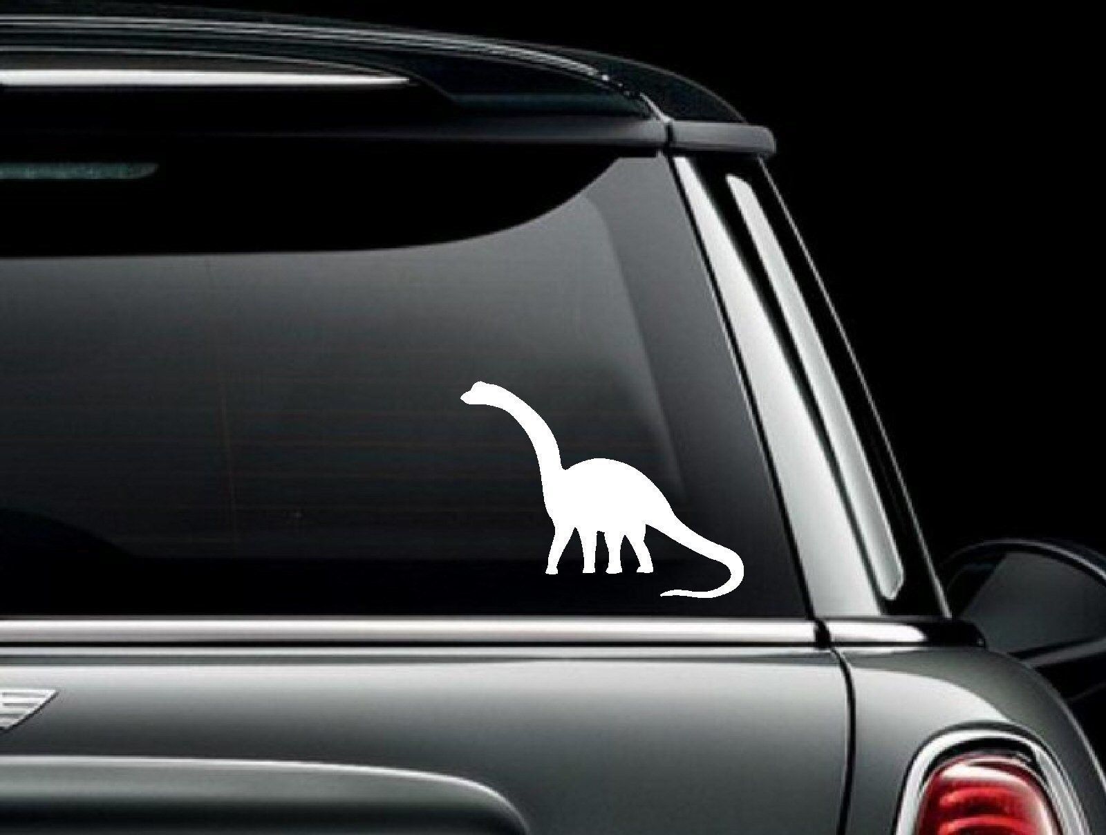 Brachiosaurus Dinosaur Silhouette Car Window Decal Bumper Sticker US Seller - $6.23+