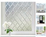 Non-Adhesive Frosted Window Clings - Lattice Pattern Design for Home &amp; R... - $20.74