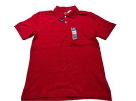 Mens George Stretch No Roll Collar Red Polo Size S 34-36 - £15.99 GBP