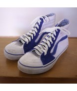 Vans “Off the Wall” White Blue High Tops Sneakers Mens 5 Womens 6.5 37 U... - £32.06 GBP