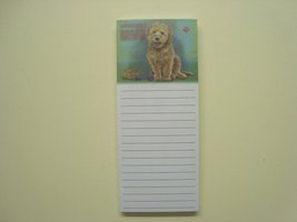 Magnetic Memo Note Pad - Retro Vintage Labradoodle Dog - $6.38