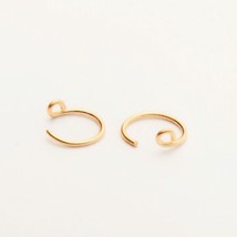 2Pcs/Pack Stainless Steel C Shape Clip On Nose Ring Gold Silver Color Unisex Fak - £8.72 GBP