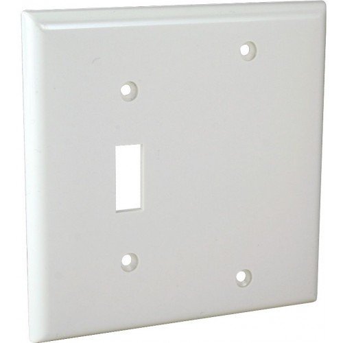 OP113-W 2-G Wall Plate - Switch/Blank White - $0.81