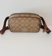 Coach CR137 Signature Small Pace Belt Bag Fanny Pack Sling Handbag Khaki Saddle - £92.21 GBP