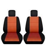 Front set car seat covers fits Nissan Versa 2006-2020  black and burnt orange - $80.70 - $83.73