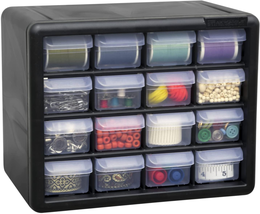 16 Drawer Plastic Parts Storage Hardware and Craft Cabinet, 10-1/2-Inch W X 6-1/ - £29.50 GBP