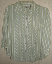 WOMENS CHICO&#39;S STRIPE BLOUSE / SHIRT  SIZE 0 (4/6) - $18.65
