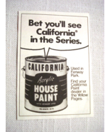 1976 Ad California Acrylic House Paint Bet You&#39;ll See California in the ... - $7.99