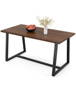 Large Dining Table with Heavy-duty Metal Frame and Anti-slip Foot Pads-C... - $5,624.46 MXN