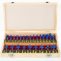 Router Bits Set 1/4 Inch Shank, 24 Pieces 1/4&quot; Router Bits Tungsten Carbide Wood - $48.92