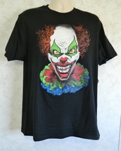 Halloween Celebrate Clown&#39;s Scary Face on Men&#39;s Tee Shirts Black Choose Size - £15.89 GBP