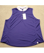 Lady Hagen Golf Polo Shirt Women 2XL Purple Dark Mangolia Sleeveless Ban... - $23.12