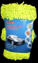 4Pack MICROFIBER CHENILLE WASH MITT  &amp; 3 MICROFIBER PLUSH DRYING TOWELS. - $19.79