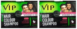 VIP Hair Colour Shampoo 5 In 1- 40 ml x 2 pack -Head,Moustache,Beard,Chest, Hand - £12.77 GBP