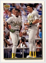 Rickey Henderson + Jose Canseco 1992 Upper Deck Checklist Card #640 Oakland A&#39;s - £2.31 GBP
