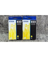 2 New Epson 822 Color Cyan Magenta Yellow Ink Cartridge Genuine OEM 07/2027 - $24.99