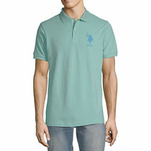 U.S. Polo Assn. Men&#39;s Big Pony Short Sleeve Pique Polo Shirt Large Jade Green - £25.71 GBP