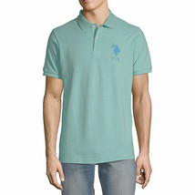 U.S. POLO ASSN. Men&#39;s Big Pony Short Sleeve Pique Polo Shirt LARGE Jade ... - £26.08 GBP