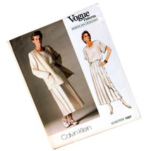 Vogue American Designer Calvin Klein 1507 Pattern Jacket Top Skirt Misses Size 8 - £14.74 GBP
