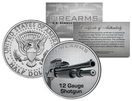 12 Gauge Shotgun Firearm Jfk Kennedy Half Dollar Us Colorized Coin - £6.84 GBP