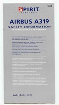 Spirit Airlines Airbus A319 Safety Information Card 12/6/04 - £14.24 GBP