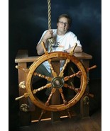 NEW 36 inches Pirates wonderful home decor Ship Wheel Wooden Captain Boa... - £106.19 GBP