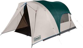 Coleman 4-Person Cabin Tent with Enclosed Screen Porch, Evergreen - £159.49 GBP