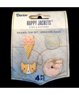 Darice Happy Jackets Pins &amp; Patches CAT Lady Figural Scatter Pin Tac Bac... - $21.77 CAD