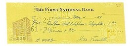 Joe Sewell Cleveland Autografato Maggio 4 1959 Banca Quadri Bas - £45.49 GBP