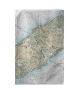 Betsy Drake Charleston Harbor and Approaches, SC Nautical Map Beach Towel - £55.38 GBP