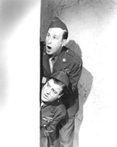 Abbott and Costello Bud and Lou looked shocked peer around wall 8x10 inch photo - $10.99