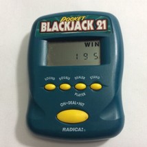 Radica Pocket Blackjack 21 Electronic Handheld Travel Game 1997 - £3.17 GBP