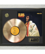 Elvis Presley Pure Gold Framed Laser Etched Picture LP Display - $336.12 CAD