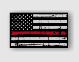 Thin Red Line Firefighter American Flag Sticker Decal (Select your Size) - £1.95 GBP+