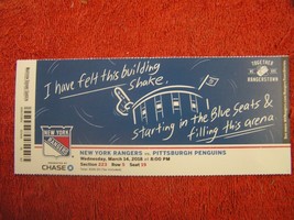 2017-18 NY Rangers Milestone Ticket Stub Mika Zibanejad 100th career goa... - £6.99 GBP