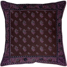 Somerset Downs Purple Cotton Throw Pillow 16x16, Complete with Pillow Insert - £24.84 GBP