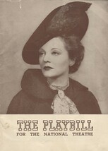 &quot;The Playbill For The National Theatre&quot; theater October 1939 Tallulah Bankhead - £19.98 GBP