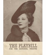 &quot;The Playbill For The National Theatre&quot; theater October 1939 Tallulah Ba... - $25.00