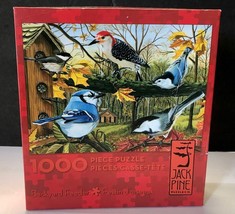 Jack Pine - Bird Backyard Feeder - 1000 pc Jigsaw Puzzle Clean &amp; Complete - £8.14 GBP