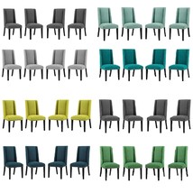 Dining Side Chair Set of 4 Modern Nailhead Trim – 10 Fabric colors - £378.78 GBP+