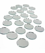 24 rOund MIRRORS 3/4&quot;inch diameter Circle Shape circular Real GLASS MIRR... - $20.87