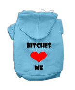 Btches Love Me Screen Printed Pet Hoodie for French Bulldog, Yorkie, All... - £27.64 GBP+