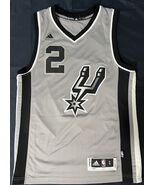 NBA San Antonio Spurs Basketball Adidas Grey Jersey #2 Kawhi Leonard Size S - $732.25 MXN