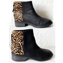 Sperry Maya Belle Black Leather/Leopard Print Chelsea Ankle Boots - Wome... - €48,54 EUR