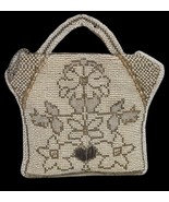 Vintage 1930&#39;s Flapper Heavy Beaded Evening Bag Czechoslovakia Flowers H... - $123.63 CAD