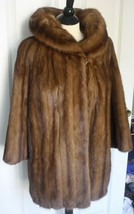 Vtg M? Wild Natural Mink 32&quot; Stroller Coat High Collar Pastel Brown Appraised - £721.41 GBP
