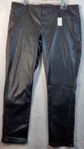 Express Pants Womens Size 18 Black Modal Pockets Flat Front Skinny Mid Rise - $15.79